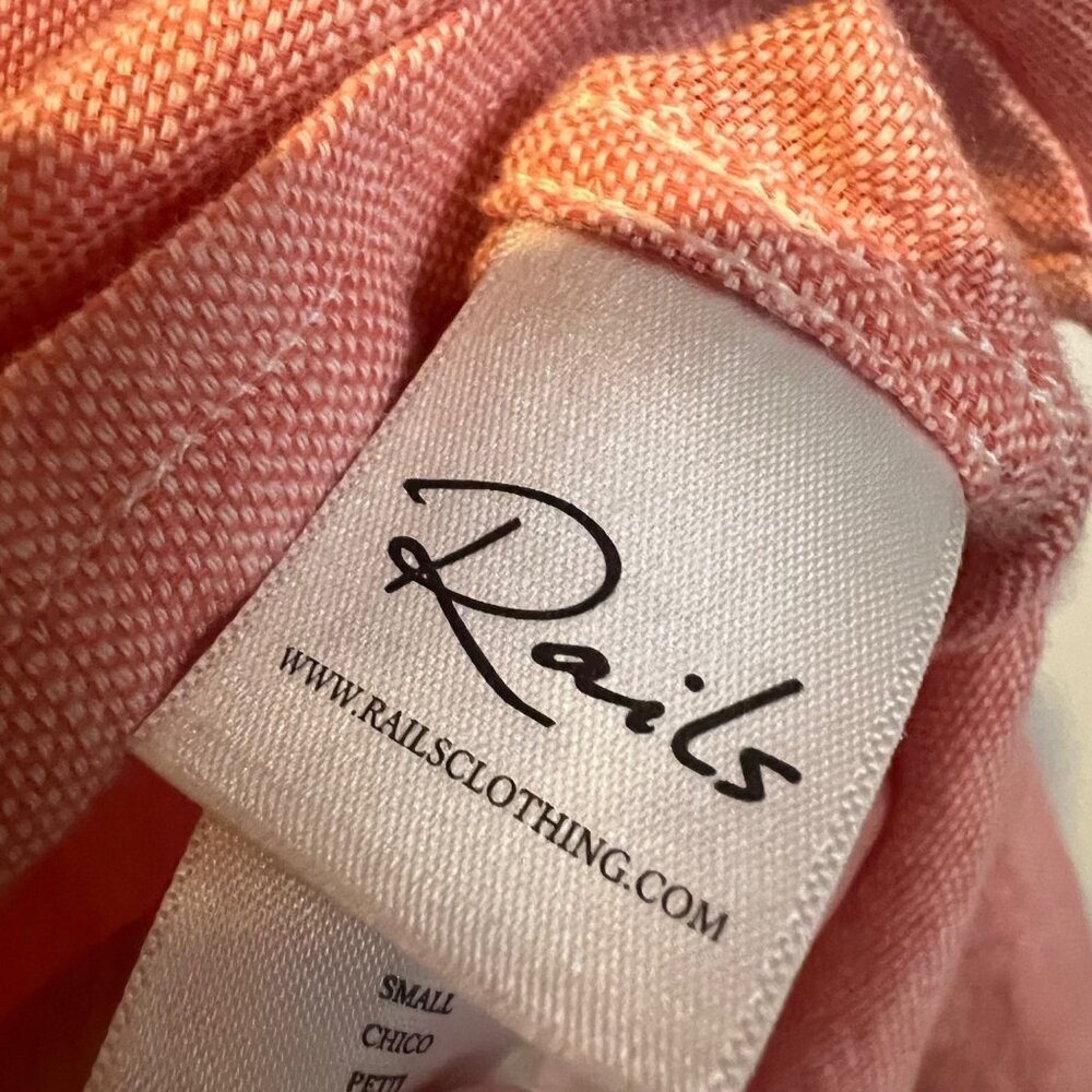 Rails Wyatt Button Down Shirt In Watermelon S Lightweight Casual Office Summer View 6